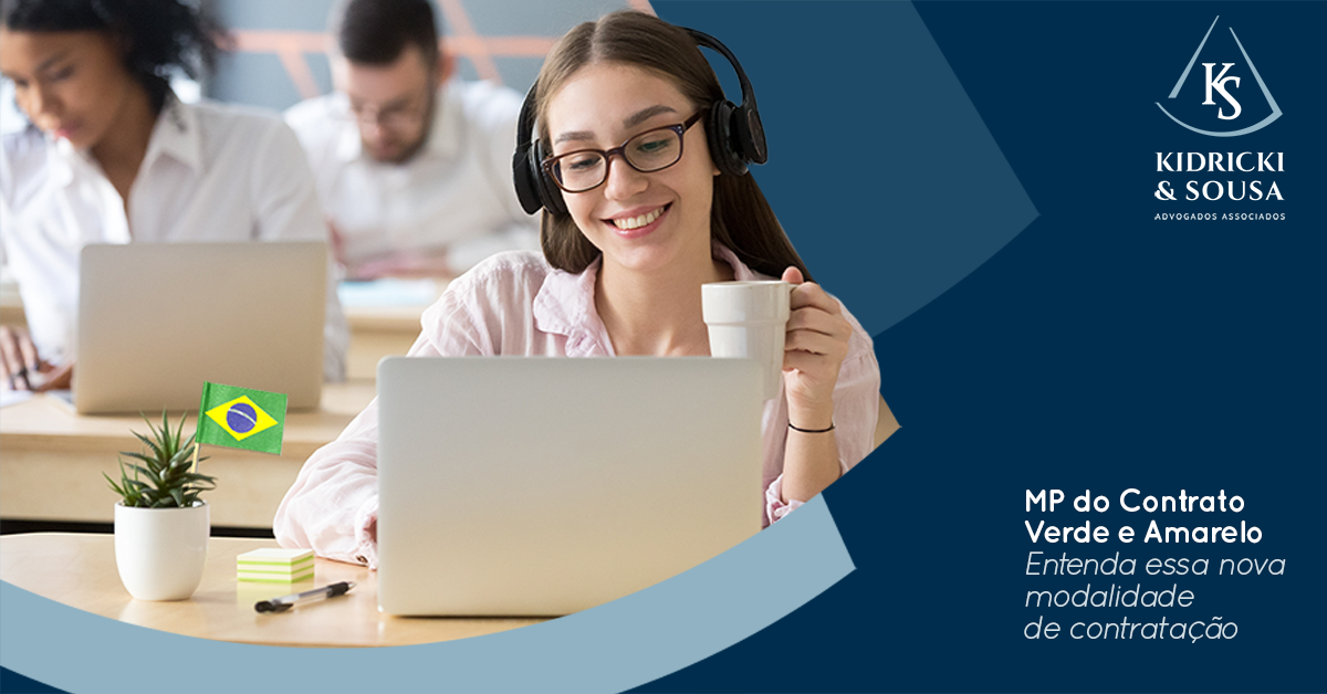 Foto de mulher que trabalha pelo Contrato Verde e Amarelo